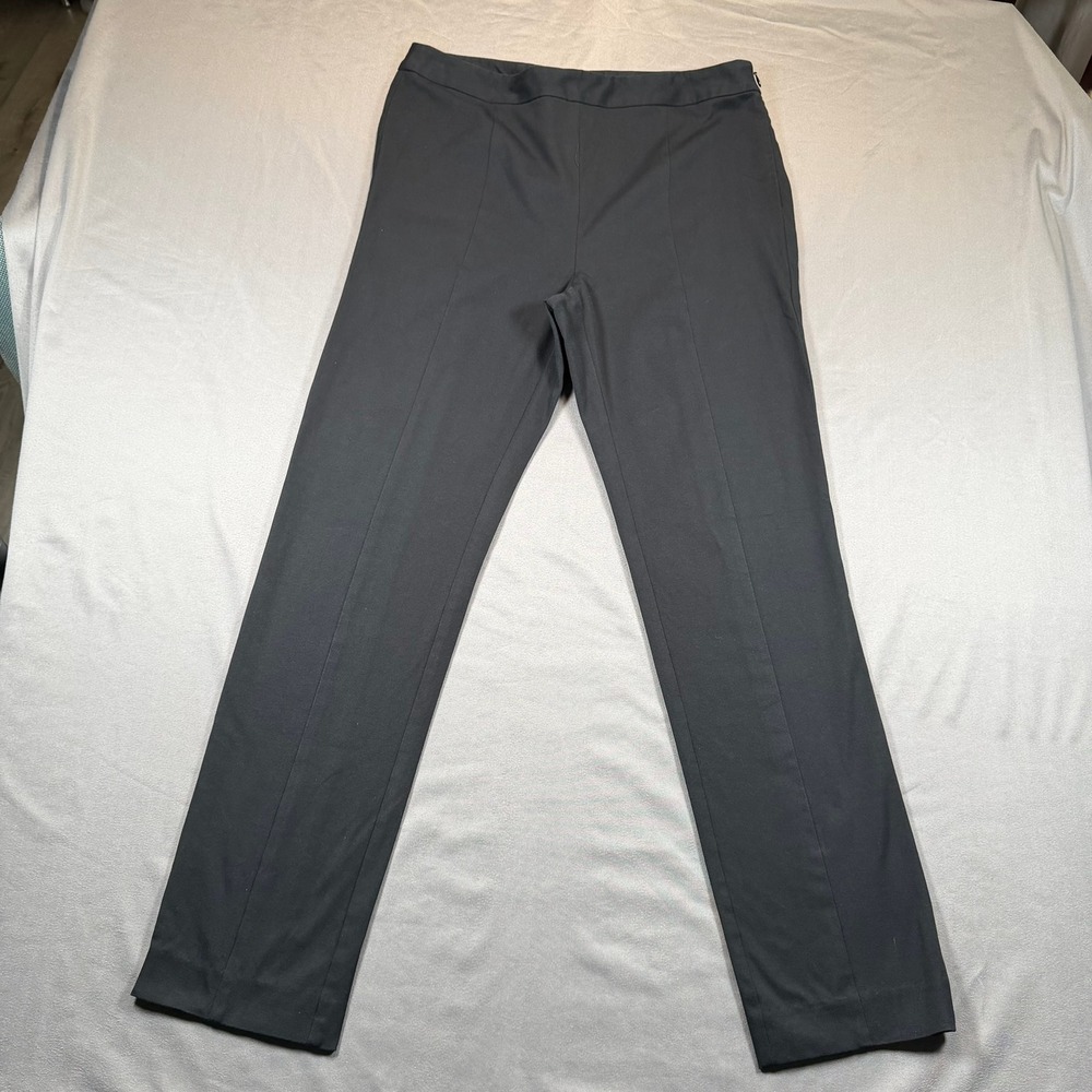 Gallia Moda Dress Pants Womens 8 Black Stretch‎ Seam Detail Slim Office Trousers - Picture 12 of 13